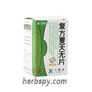 Fufang Xiatianwu Pian for rheumatoid arthritis or sciatica